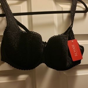 NWT BLACK SOLID ROSME BRA
